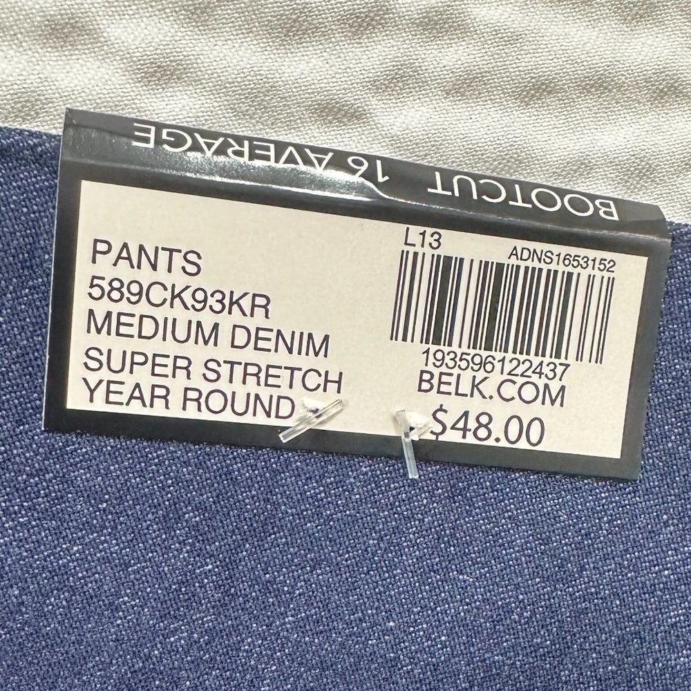 Kim Rogers Pants 16 Average Boot Cut Tummy Control Medium Denim Super Stretch - Picture 10 of 12